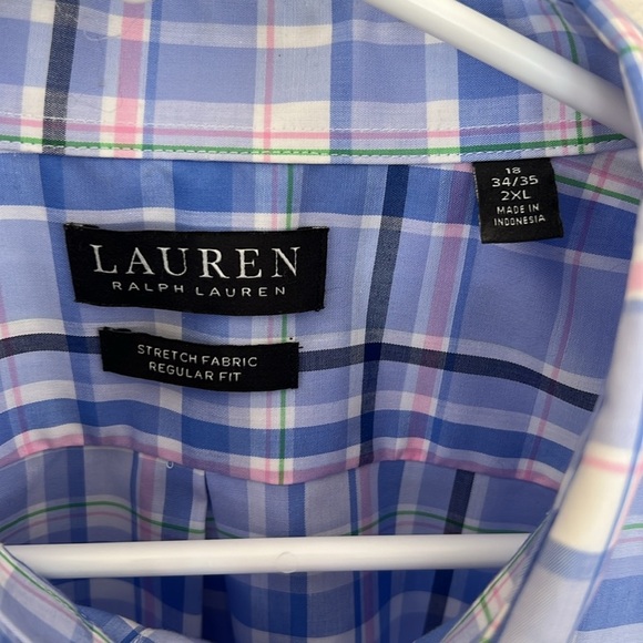 Lauren Ralph Lauren Black Label men’s long sleeve plaid button down size 2XL - Picture 2 of 10